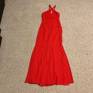 Red dress with Halter neck